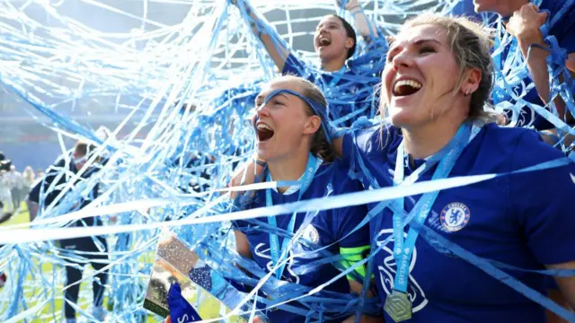 Chelsea players celebrate