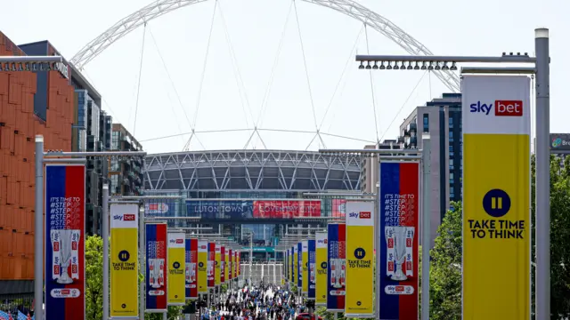 Luton Town and Coventry fans hit Wembley Way for the Championship play-off final