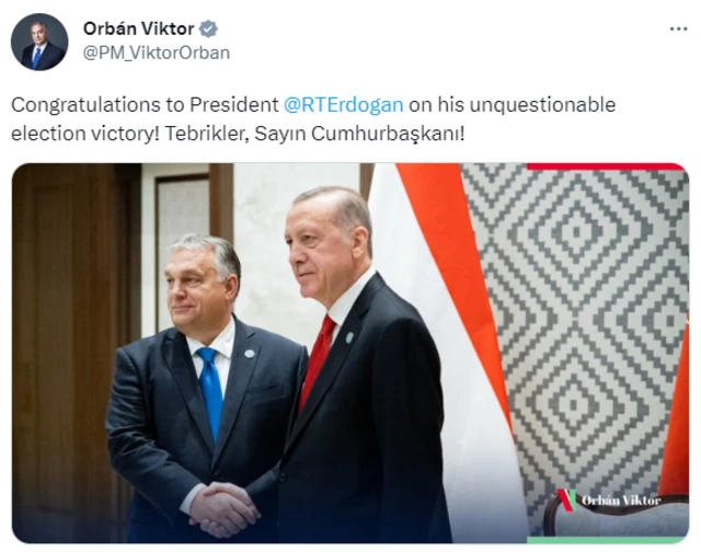 Tweet from viktor orban