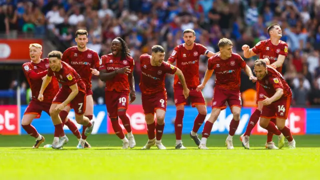 Carlisle United celebrate winning League Two play-off final