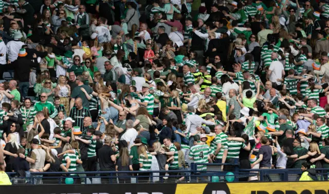 Celtic fans celebrate