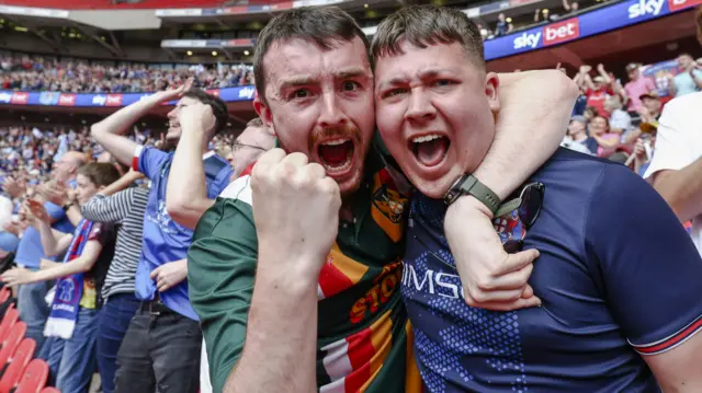 Carlisle fans celebrate