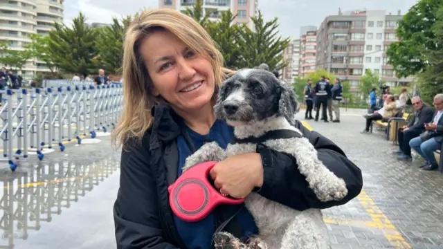 Dog at polling station