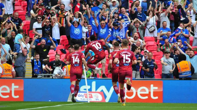 Omari Patrick celebrates goal