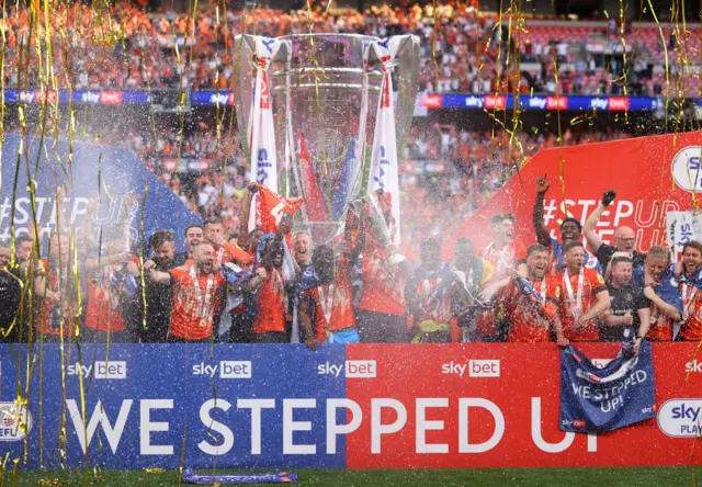 Luton celebration promotion at Wembley