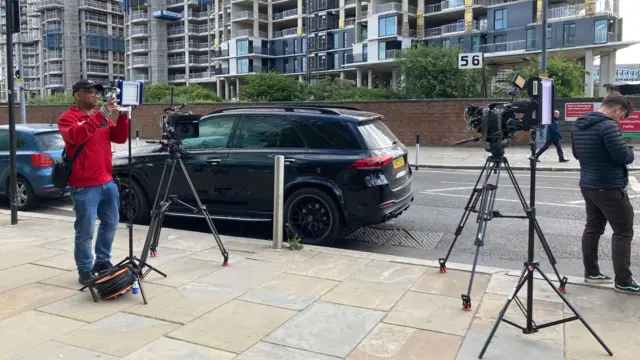 TV cameras outside This Morning studio