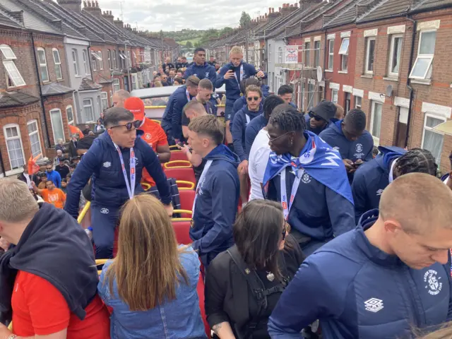 View from the open-top bus tour through Luton