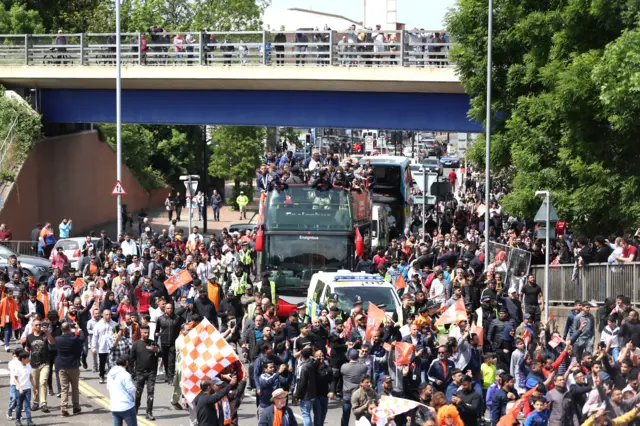 Luton Town promotion party