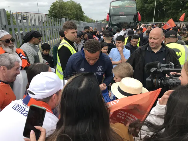 The bus to be used in the parade at Kenilworth Road