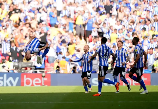 Will Vaulks celebrates his goal, later disallowed