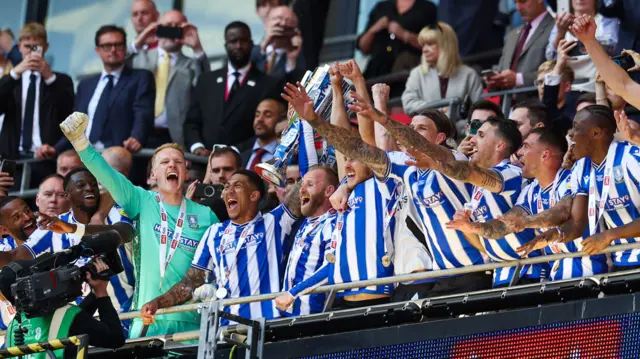 Sheffield Wednesday lift the trophy