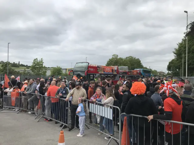 Bus at Luton Town celebrations