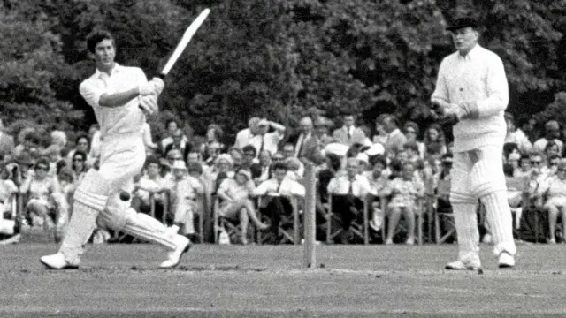 HRH Prince Charles playing cricket