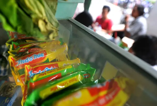 Instant noodle brands produced by the Indofood food company