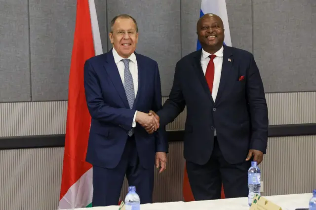 Sergey Lavrov and Albert Shingiro