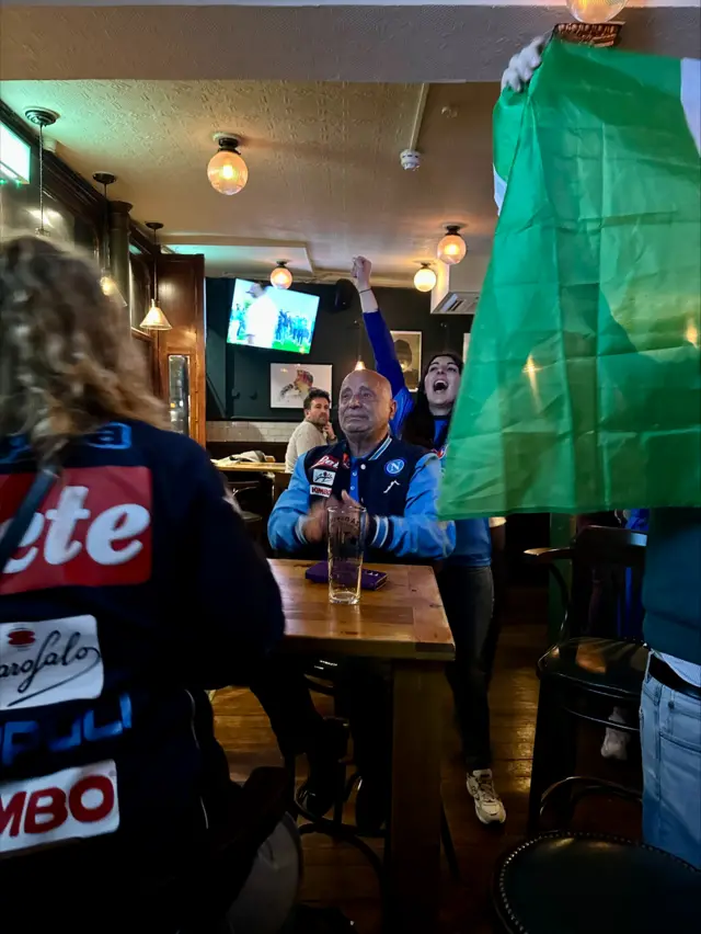 Napoli fan celebrates