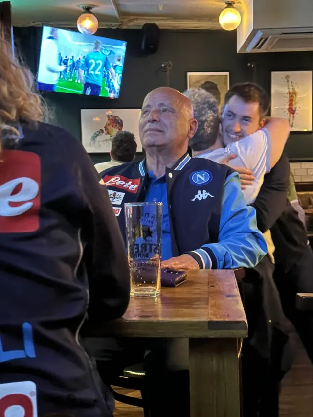 Napoli fan celebrates