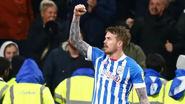 Danny Ward celebrates