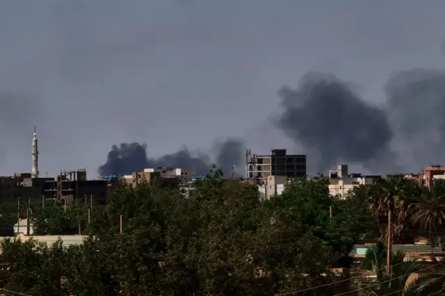 Smoke over Khartoum