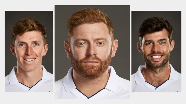 Left to right: Zak Crawley, Jonny Bairstow and Ben Foakes