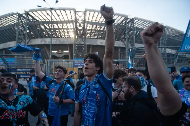 Napoli fans celebrate