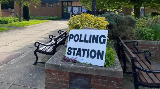 Polling Station sign in Rutland