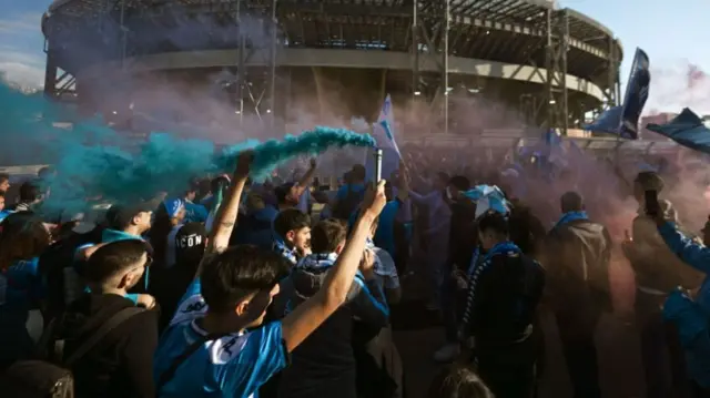 Napoli fans ahead of kick off