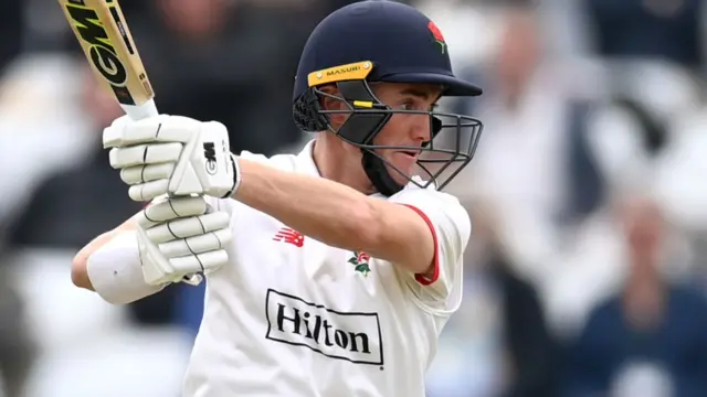 George Balderson batting for Lancashire