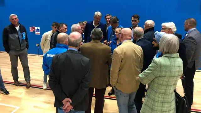 Conservative group huddle as the party loses overall control of North West Leicestershire