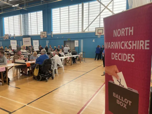 Votes are counted in North Warwickshire