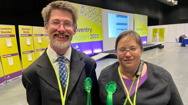 Esther Reeves with her fellow Green