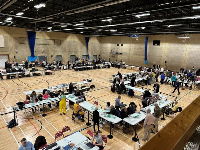 Counting is underway at Loddon Valley Leisure Centre