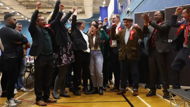 Labour supporters in Stoke on Trent