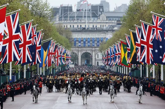 A view of The Mall following the coronation ceremony of Britain's King Charles and Queen Camilla, in London, Britain May 6, 2023.