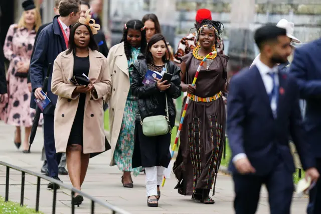 Guests arrive at Westminster Abbey