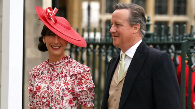 Former prime minister David Cameron and his wife Samantha