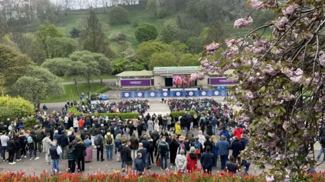 Grey clouds loomed over Edinburgh, but people still flocked in their numbers to Scotland's capital