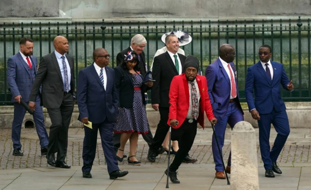 Guests arrive at Westminster Abbey