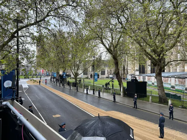 Westminster Abbey rain