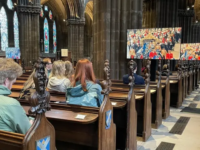 People in Glasgow Cathedral