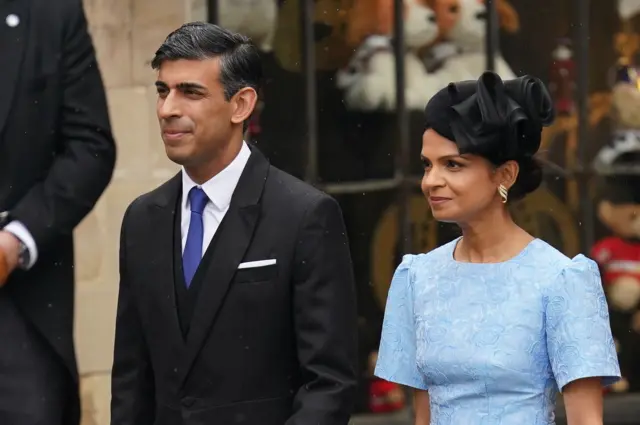 Rishi Sunak and his wife Akshata Murty