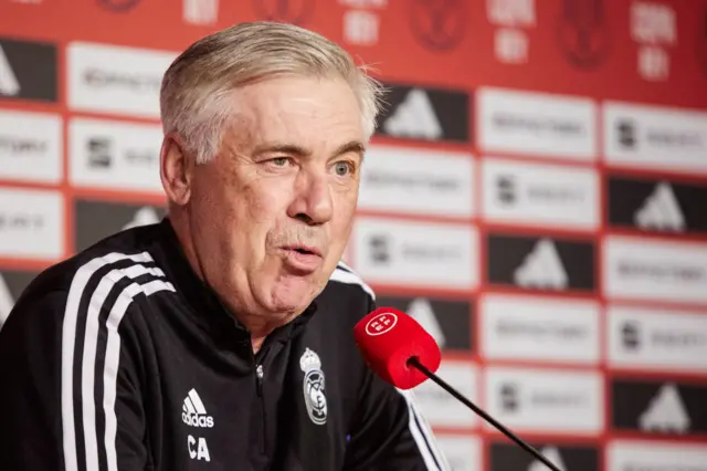 Real Madrid manager Carlo Ancelotti ahead of the 2023 Copa del Rey final