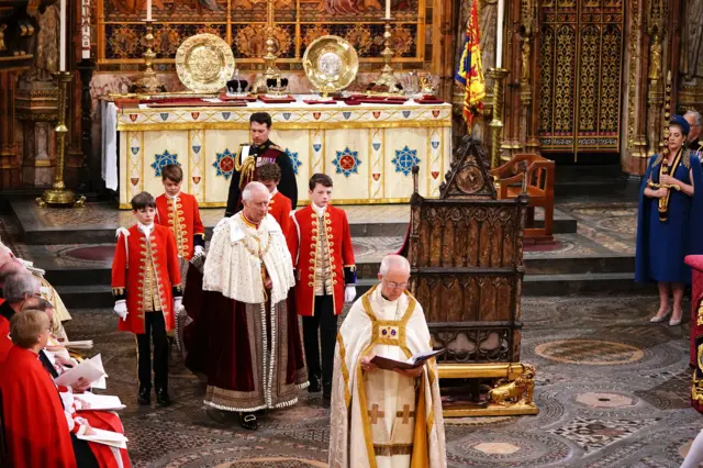 King Charles during his coronation