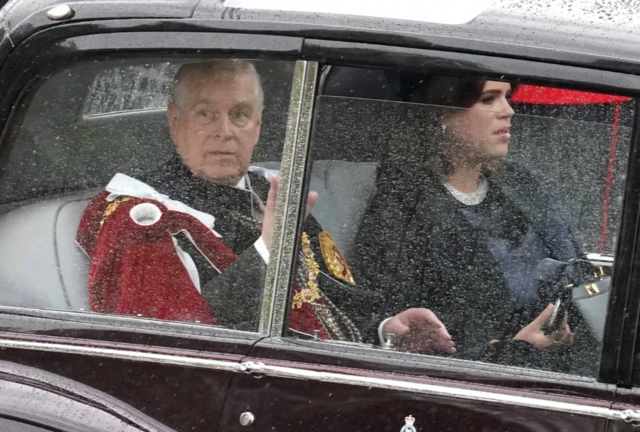 Prince Andrew and Princess Eugenie