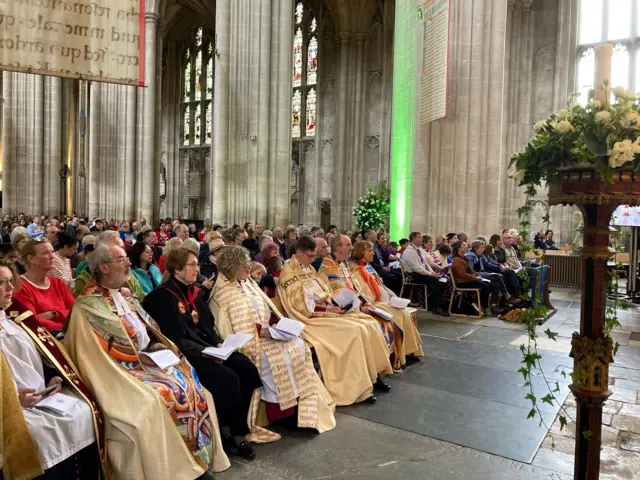 people in Winchester Cathedral