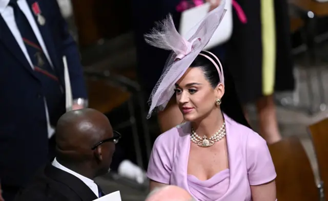 Edward Enninful and Katy Perry in Westminster Abbey