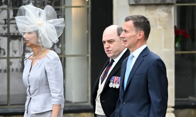 Home Secretary Suella Braverman, Defence Secretary Ben Wallace and Chancellor Jeremy Hunt