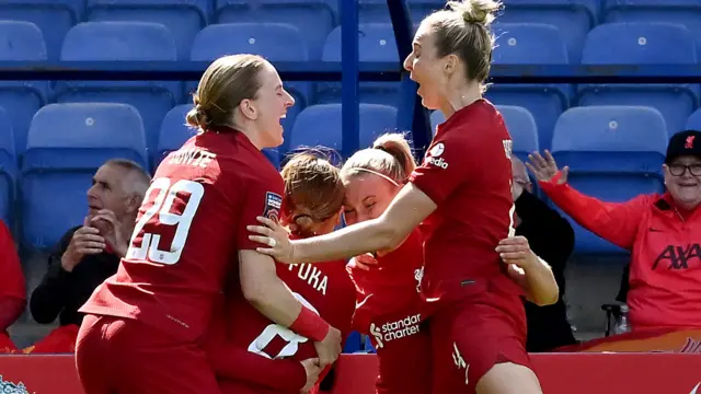 Liverpool women celebrate