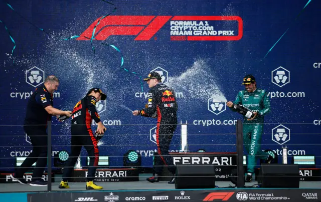 Miami grand prix podium