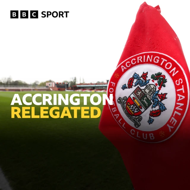 Accrington are relegated from League One